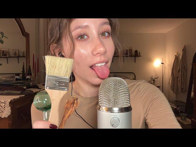 ASMR | Mouth Sounds & Visual Triggers (Slurping, Eating Your Face, Face Brushing, Etc.)