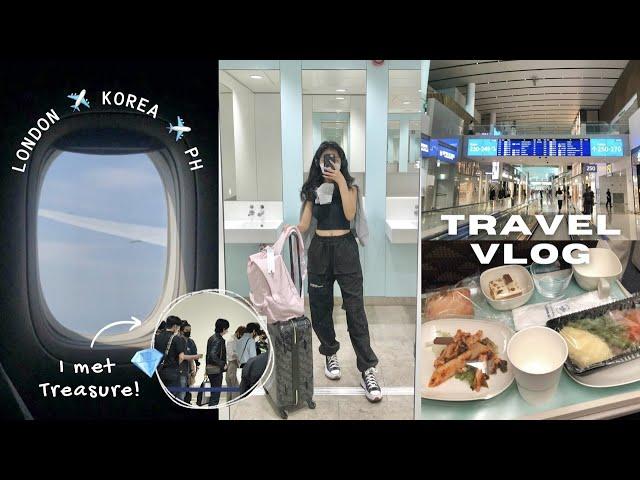 solo travel vlog: London to Philippines + Korea layover (I SAW A KPOP GROUP!?)