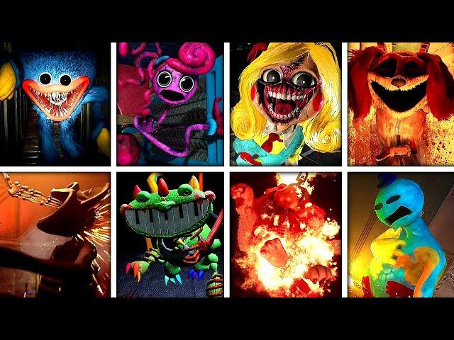 Poppy Playtime: Chapter 1-4 - ALL Bosses Deaths Comparison (Showcase)