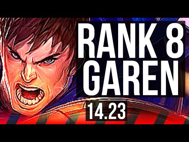 GAREN vs GNAR (TOP) | 5/0/8, Rank 8 Garen, 600+ games | KR Grandmaster | 14.23