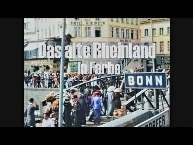 Bonn 1910 - kolorierte Filmaufnahmen - Das alte Rheinland in Farbe -  colorized film footage