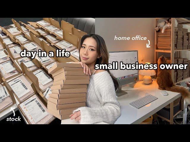 STUDIO VLOG  a day in a life as a small business owner (packing orders, shop/life update)