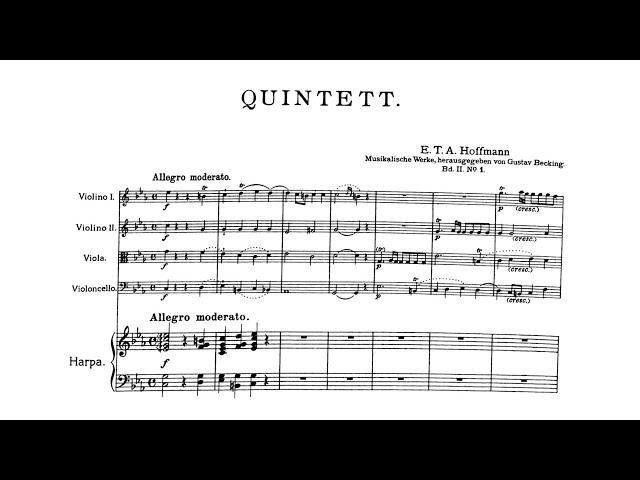 E. T. A. Hoffmann – Quintet for Harp and Strings in C minor