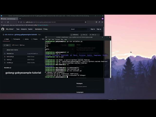 Learning GoByExample (Go/Golang) - Constants | Fedorae Education
