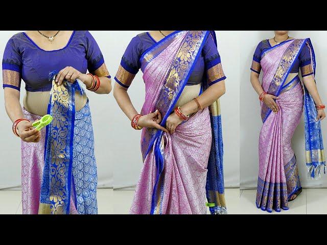 Banarasi silk saree draping tutorial to look beautiful & tall | Perfect silk saree draping guide