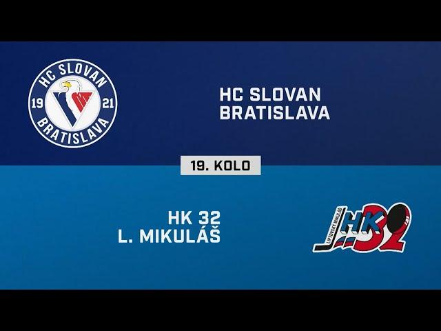 19. kolo: HC Slovan Bratislava – HK 32 Liptovský Mikuláš 3:1 (HIGHLIGHTY)