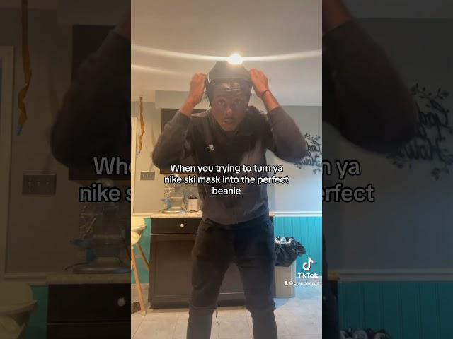 How turn your nike ski mask to a beanie