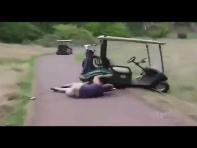 TruTV's Most Daring: My Personal Golf Cart Race Video. Friend Runs Over Himself With His Own Cart.