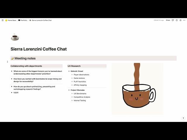 Game UX Coffee Chat - Snippet