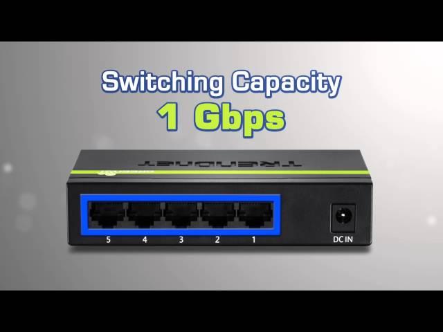 TRENDnet 5-Port 10/100Mbps GREENnet Switch TE100-S50g