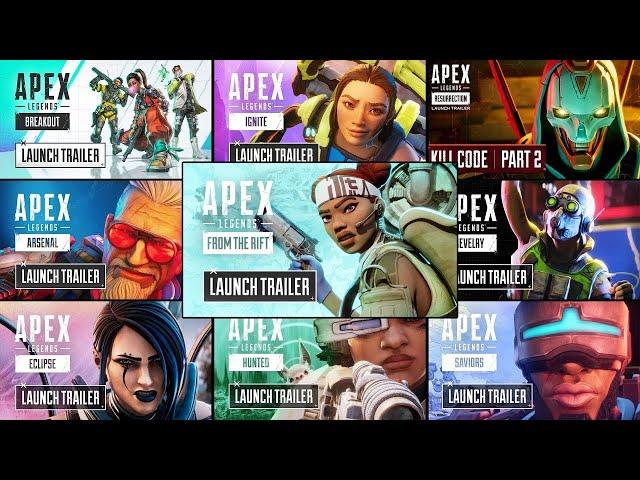 Apex Legends All Cinematic Launch Trailers Season 1-23 | HD