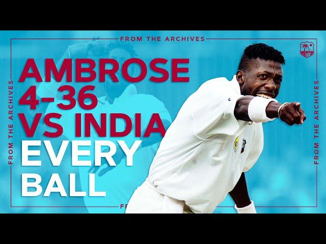  Curtly Ambrose vs Sachin Tendulkar | ⏪ West Indies vs India 1997 |  4 Wicket Spell EVERY Ball