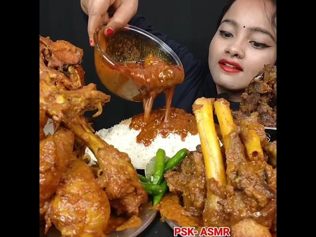 ASMR: EATING SPICY CHICKEN CURRY BASMATI RICE || #shorts #mukbangn#asmreating #mukbangasmr #asmr