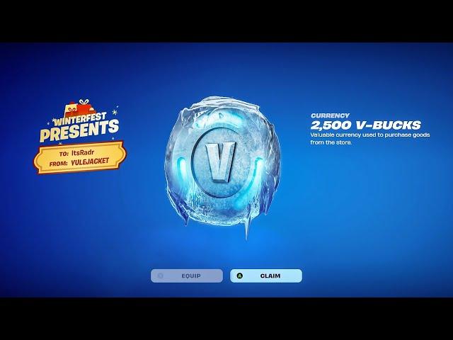 FREE V-BUCKS PRESENT just ADDED NOW!