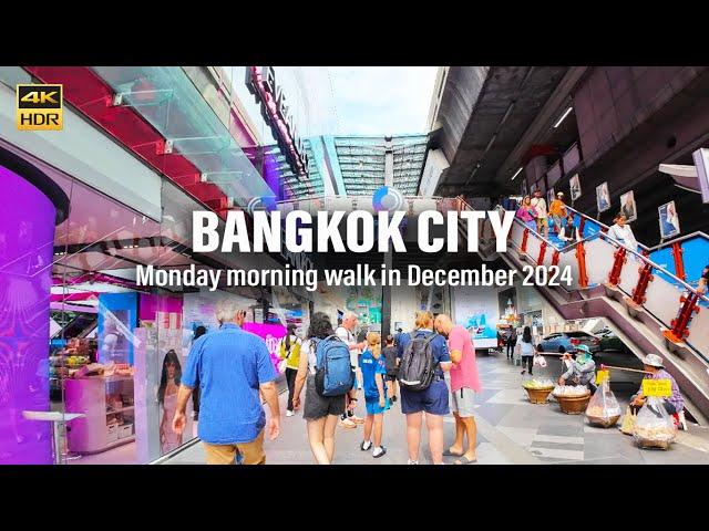  4k HDR Bangkok City THAILAND, Morning walk tour | Top city for tourist