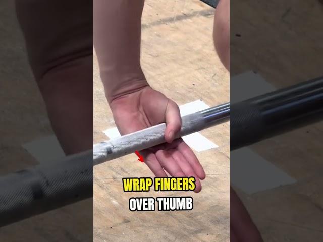 How to hook Grip in under 15s  #hookgrip #crossfit #crossfittips