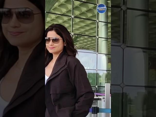 Shamita Shetty  Leaving For The Uk Spotted At Airport