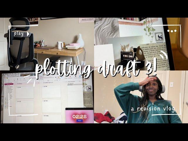 prepping + plotting draft 3!️ a writing vlog