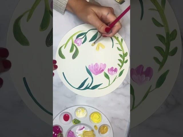 Gouache painting circle time lapse