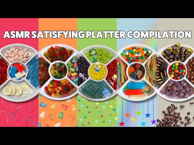 ASMR SATISFYING PLATTER COMPILATION | NO TALKING, SATISFYING SOUNDS, SMOOTH CANDY POURS