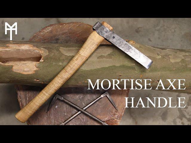 Handling a Mortise Axe for timberframing