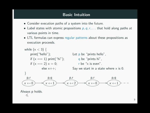 Introduction to LTL. Part 1: Basic Intuition