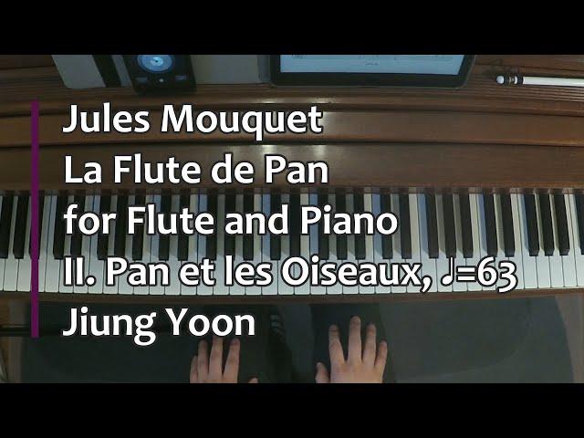 Piano Part- Mouquet, La Flute de Pan for Flute and Piano, II. Pan et les Oiseaux (=63)