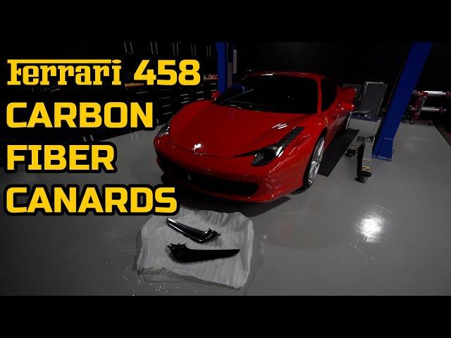 HOW TO INSTALL CARBON FIBER FRONT CANARDS on a FERRARI 458