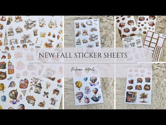 NEW Amber Plans Her Day Fall Sticker Sheet Release