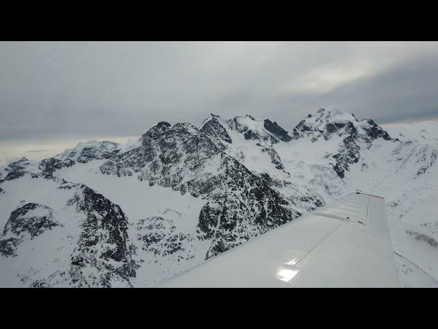 Winter Mountain Flying in Switzerland (4K) | Fournier RF 5