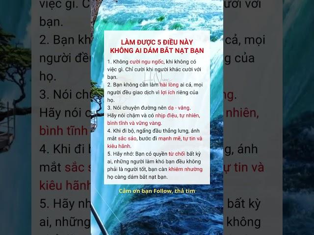 Làm được 5 điều này không ai dám bắt nạt bạn #phattrienbanthan #sachhay #like #share