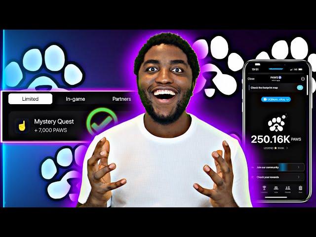  Paws Airdrop Mystery Quest: Solve It Now for 7,000 $PAWS Tokens! Limited 24-Hour Event 