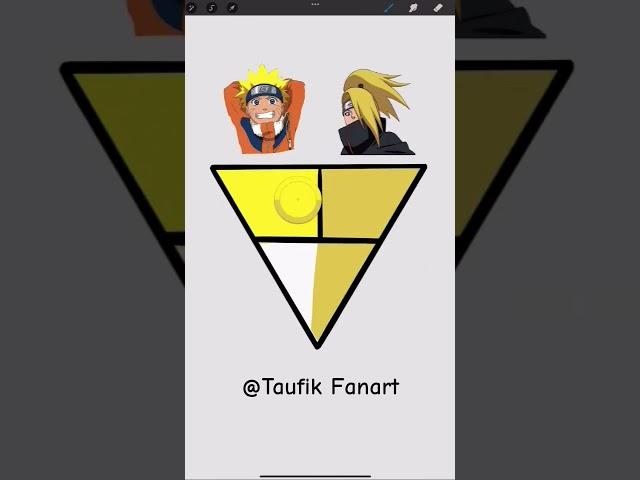 Trying tiktok art Naruto vs Akatsuki Deidara anime mix color #satisfying #naruto #animeeart #art