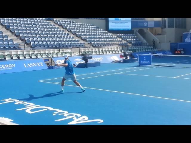 Rafael Nadal Training Session (Backhand  and Forehand Drill)