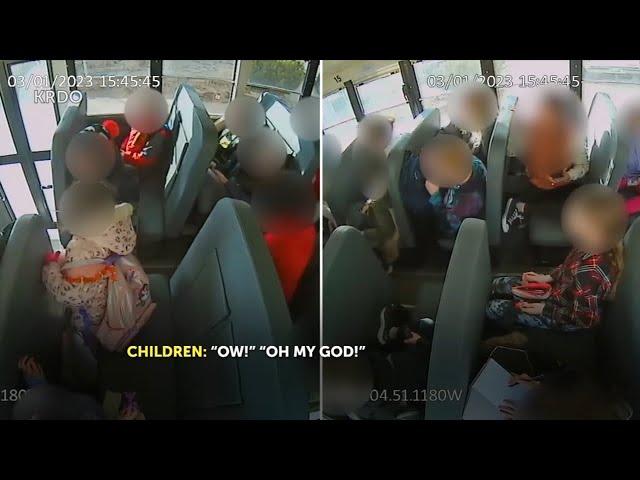 School bus driver slams on brakes to 'teach kids a lesson'