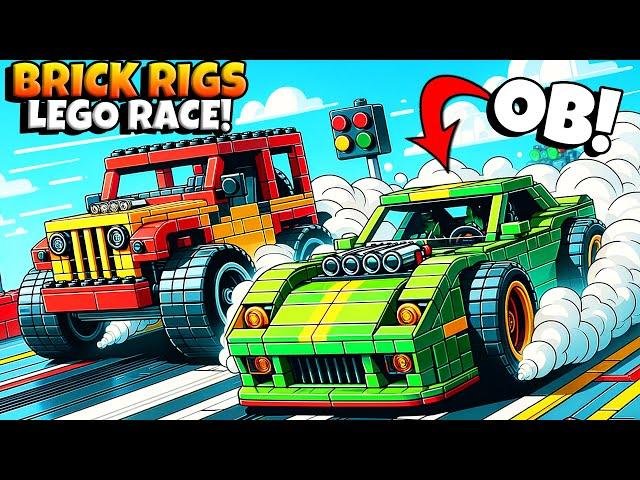 This Lego Drag Race Ends in COMPLETE DISASTER in Brick Rigs Multiplayer!