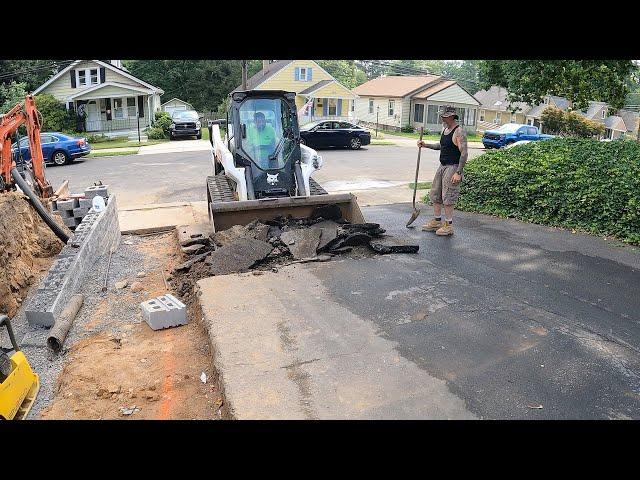 Asphalt driveway removal and replacement