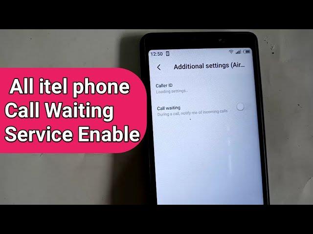 itel phone call waiting service Enable