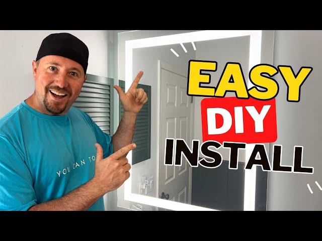 LED Mirror Upgrade Without Drywall or New Electric!