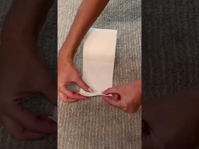 How to make heart shaped toilet paper! #shorts