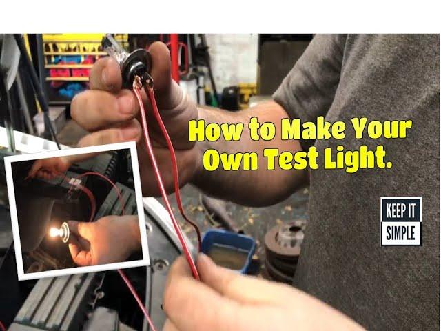 How to make your own test light / circuit tester. DIY incandescent test light.