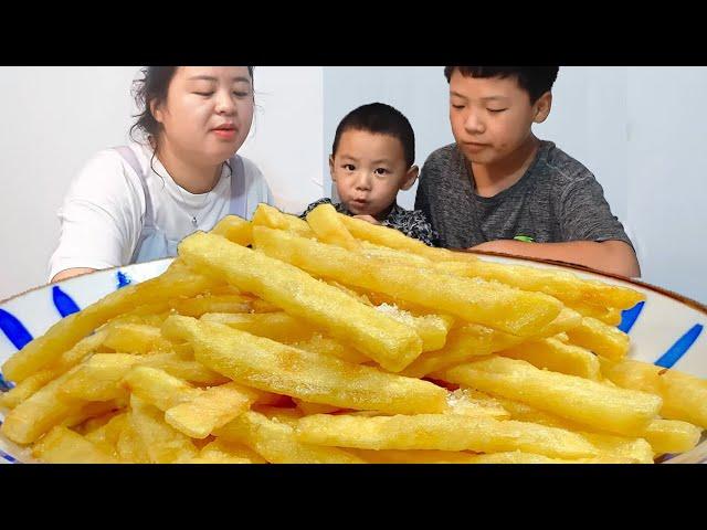 After the holiday  the children will make French fries at home if they want to eat them. They are c