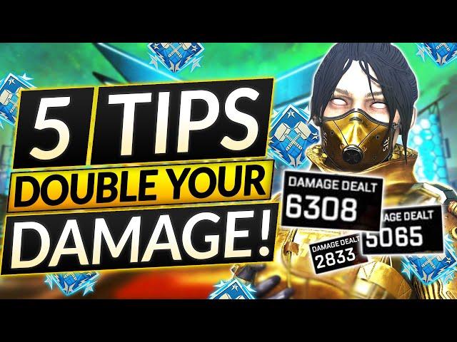 5 TIPS to DOUBLE YOUR DAMAGE - CONSISTENTLY PREDATOR DPS -  Apex Legends Guide