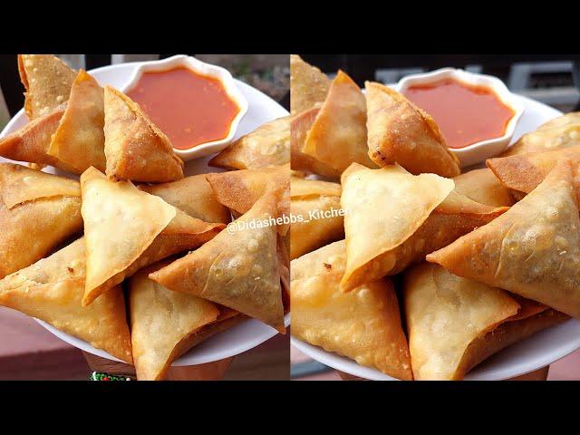 JINSI YA KUPIKA SAMBUSA ZA NYAMA NA MANDA YAKE RAHISI SANA #samosa #ramadan