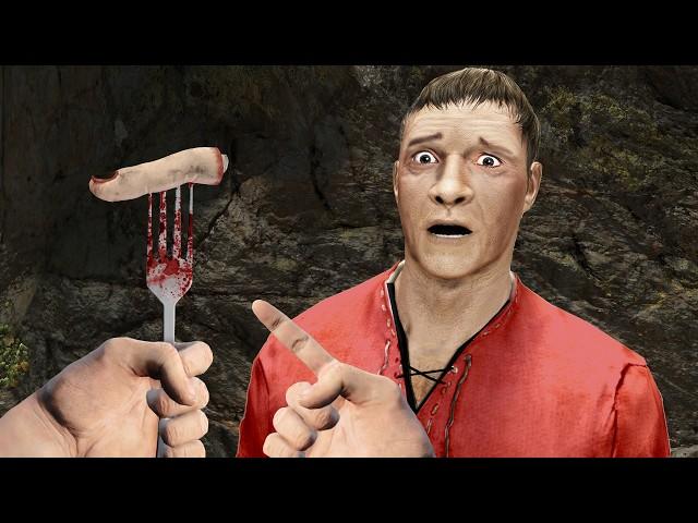Tricking AI NPCs to Let Me Eat Them in Skyrim VR...