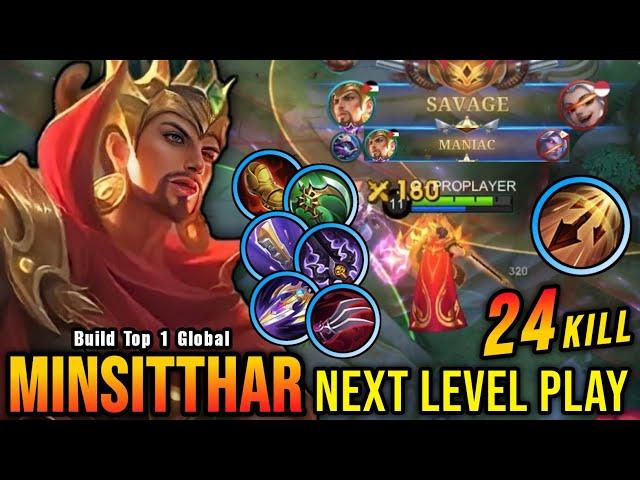 SAVAGE + 24 Kills!! New META Minsitthar Super Fast ATK Speed - Build Top 1 Global Minsitthar ~ MLBB