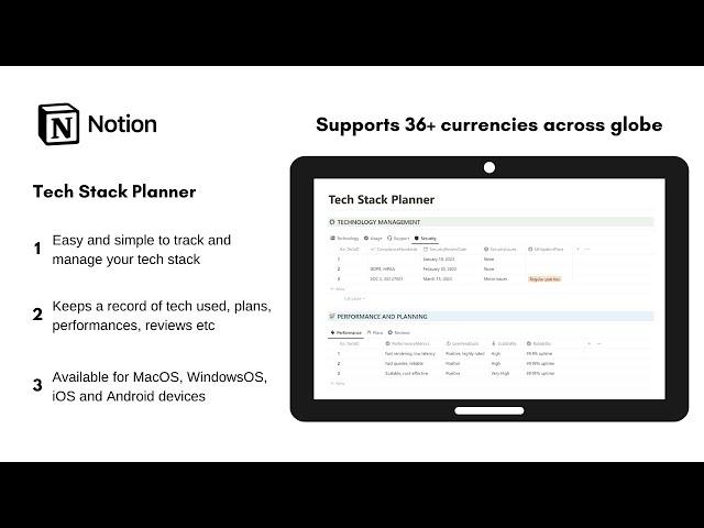 Tech Stack Planner | How to use @Notion to maintain your business tech stack