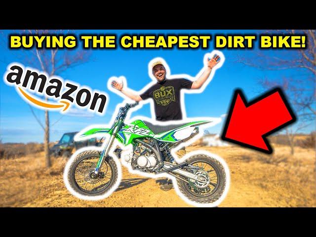 Buying the CHEAPEST Dirt Bike on AMAZON! (Taking off Jump)