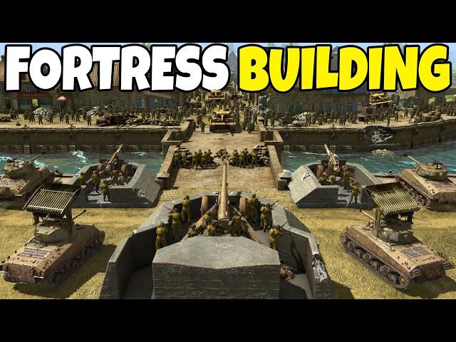 I built a WW2 BRIDGE DEFENSE in NEW Base Building Simulator! - Gates of Hell: Airborne DLC