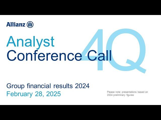 Allianz Financial Results 2024: Analyst Call